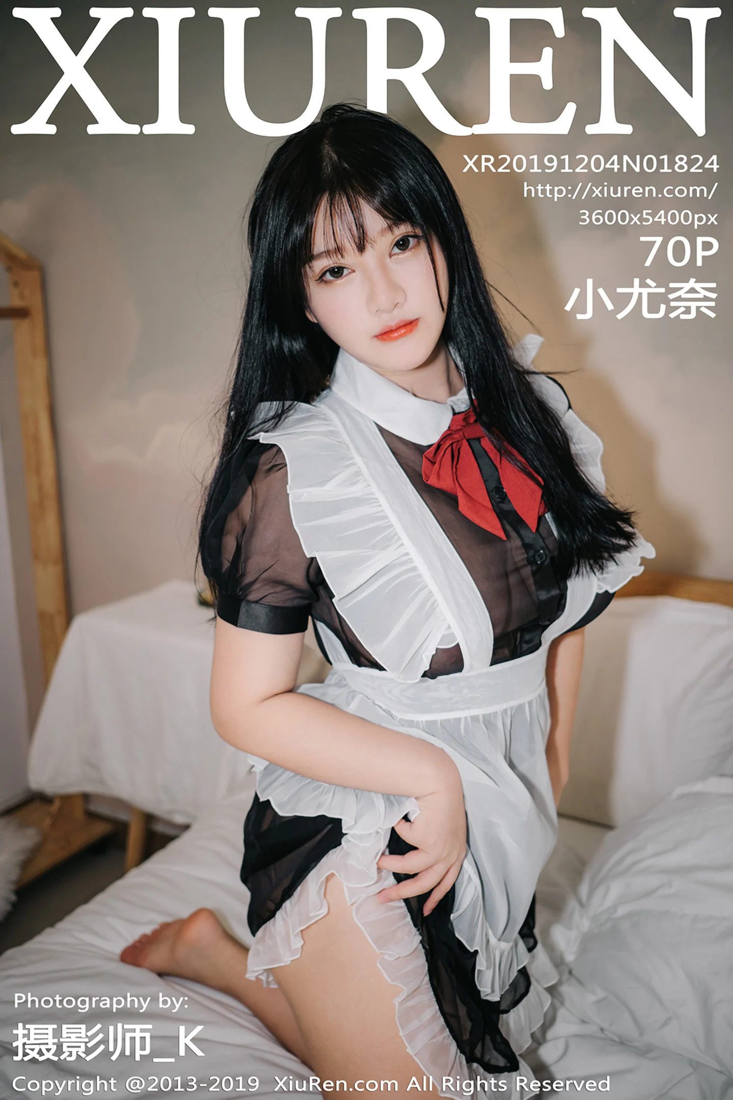 [XiuRen秀人网]No.1824_嫩模小尤奈私房性感女仆装+黑色透视装秀豪乳妩媚诱惑写真70P-秀人网 - XiuRen.Pro
